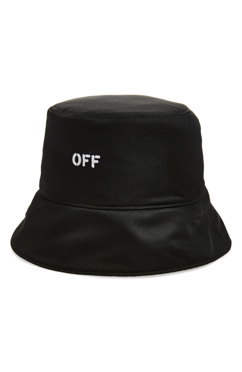 Off-White Off Stamp Reversible Bucket Hat, Main, color, Black White