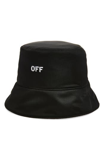 Off-white Off Stamp Reversible Bucket Hat In Black