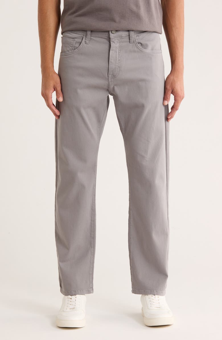 Mavi Jeans Zach Straight Leg Twill Pants, Main, color, Steel Twill