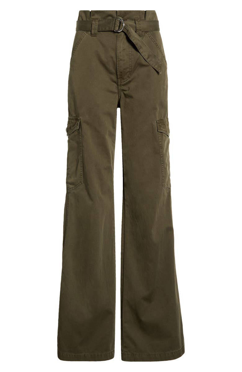 Veronica Beard Damara Belted Wide Leg Cargo Pants, Alternate, color, Cypress