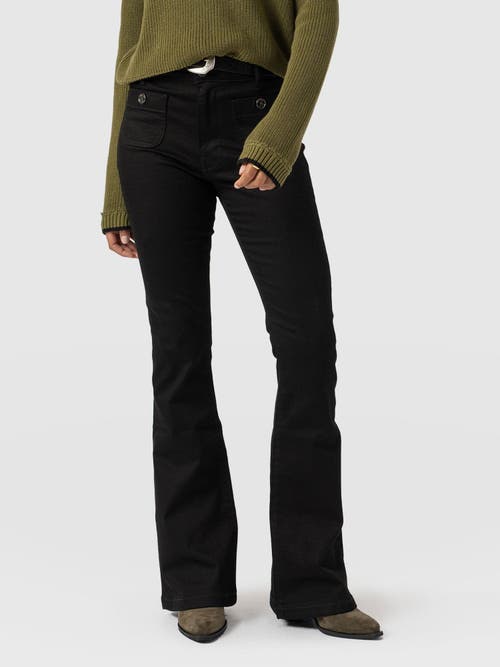 Saint + Sofia Bowie Stretch Flare Jeans In Black