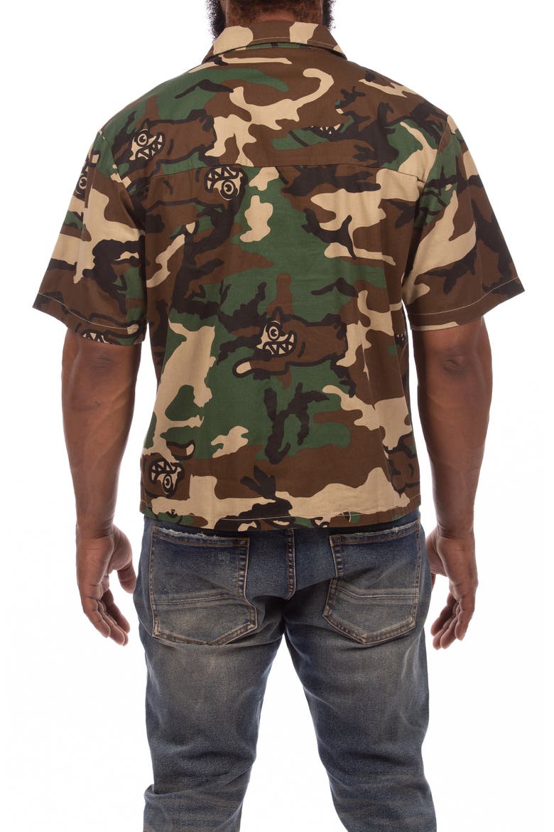 Soft Serve Camo Camp Shirt, Alternate, color, CAMO