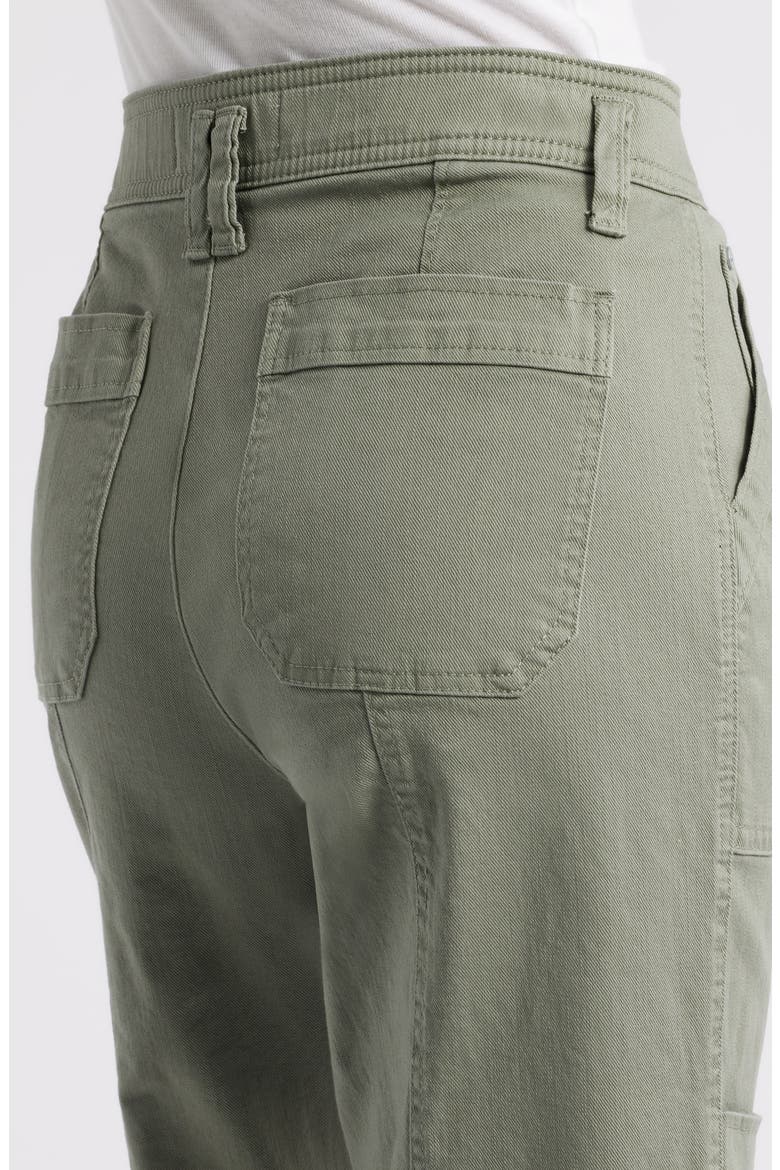Skyrise Cotton Crop Wide Leg Utility Pants, Alternate, color, DEEP SEAGRASS