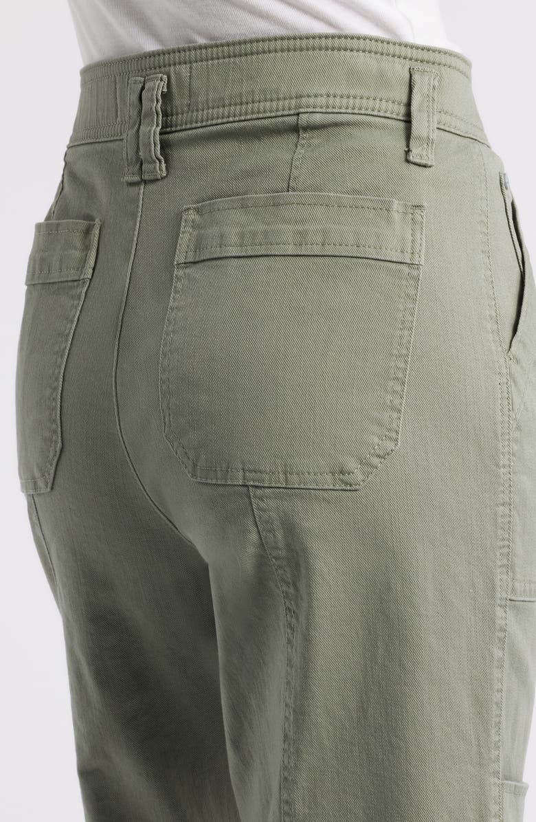 Wit & Wisdom Skyrise Cotton Crop Wide Leg Utility Pants, Alternate, color,