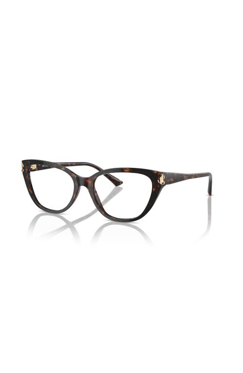 Jimmy Choo 52mm Cat Eye Optical Glasses In Black