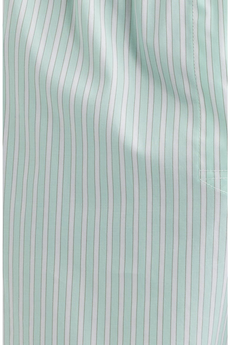 Cotton Poplin Boxer Shorts, Alternate, color, LIGHT GREEN/ WHITE