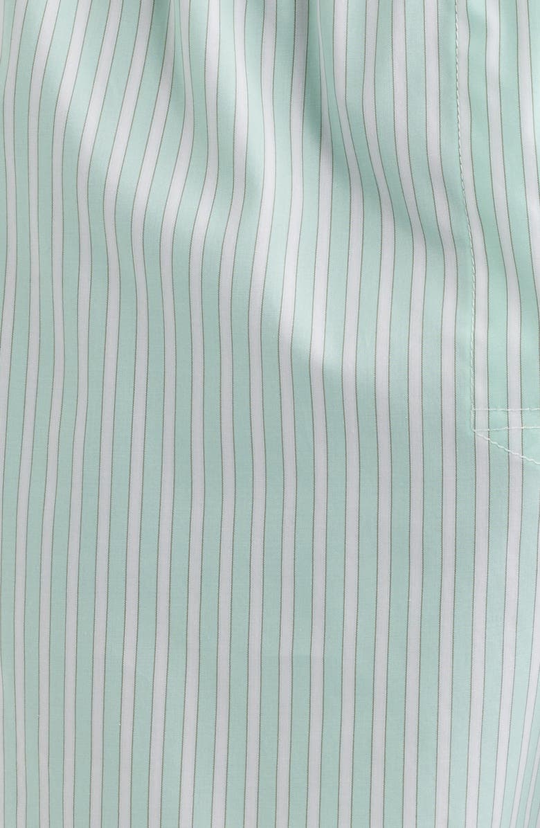 TOM FORD Cotton Poplin Boxer Shorts, Alternate, color, Light Green/ White