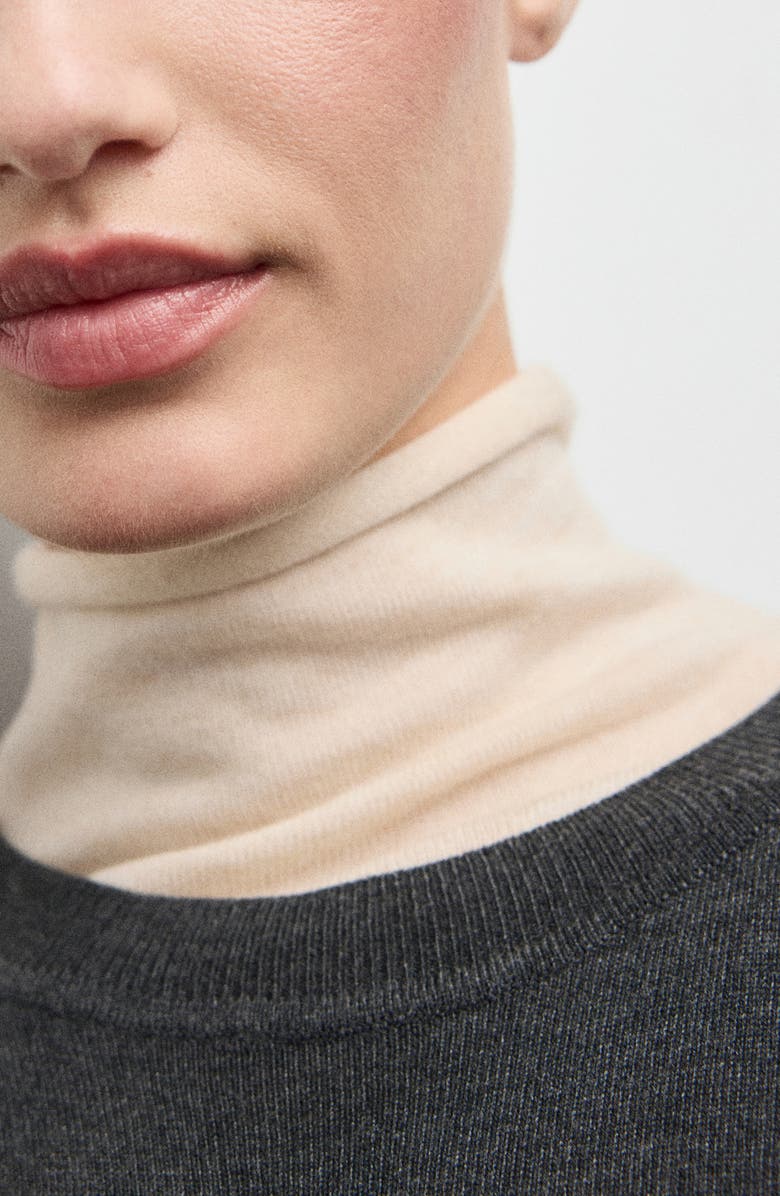 MANGO Fine Knit Crewneck Sweater, Alternate, color, Dark Heather Grey