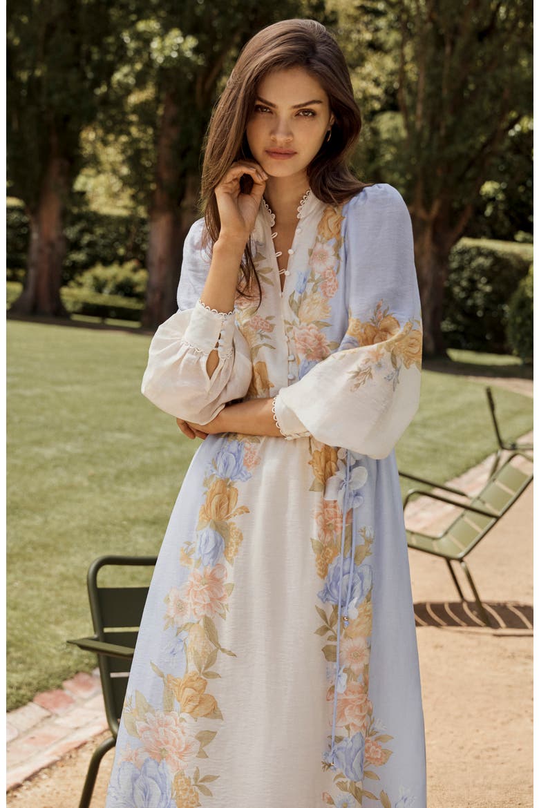 courtney placed floral long sleeve dress Courtney Placed Floral Long Sleeve Dress (Women)