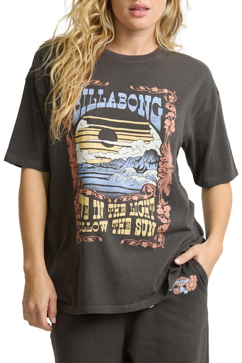 Walk With Us Cotton Graphic T-Shirt, Main, color, OFF BLACK