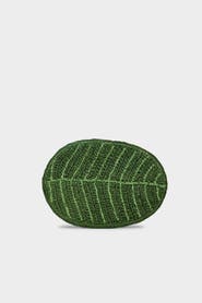 SIMONMILLER Leaf Clutch in Grass Green