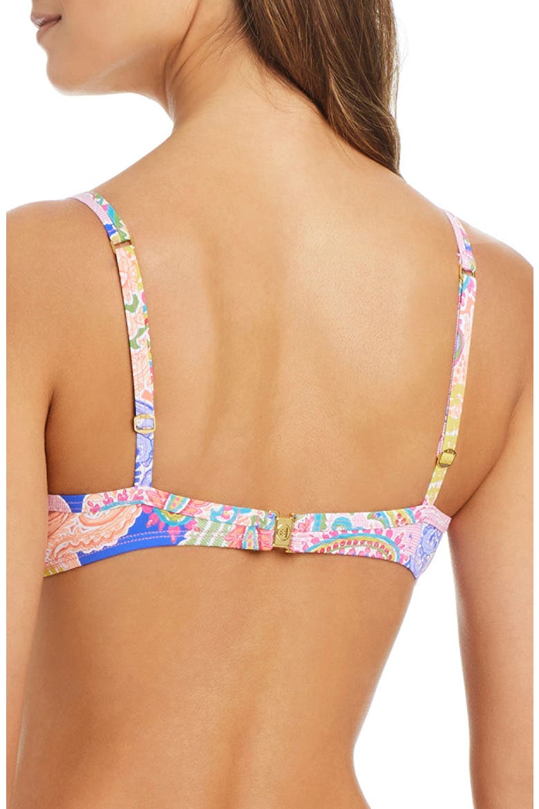 Paisley Underwire Bikini Top, Alternate, color, PINK MULTI