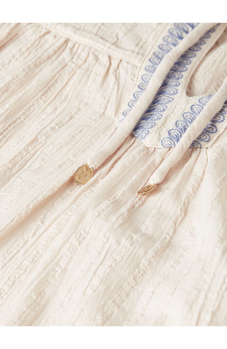 Scotch & Soda Embroidered Cotton Crepe Top, Alternate, color, Fog