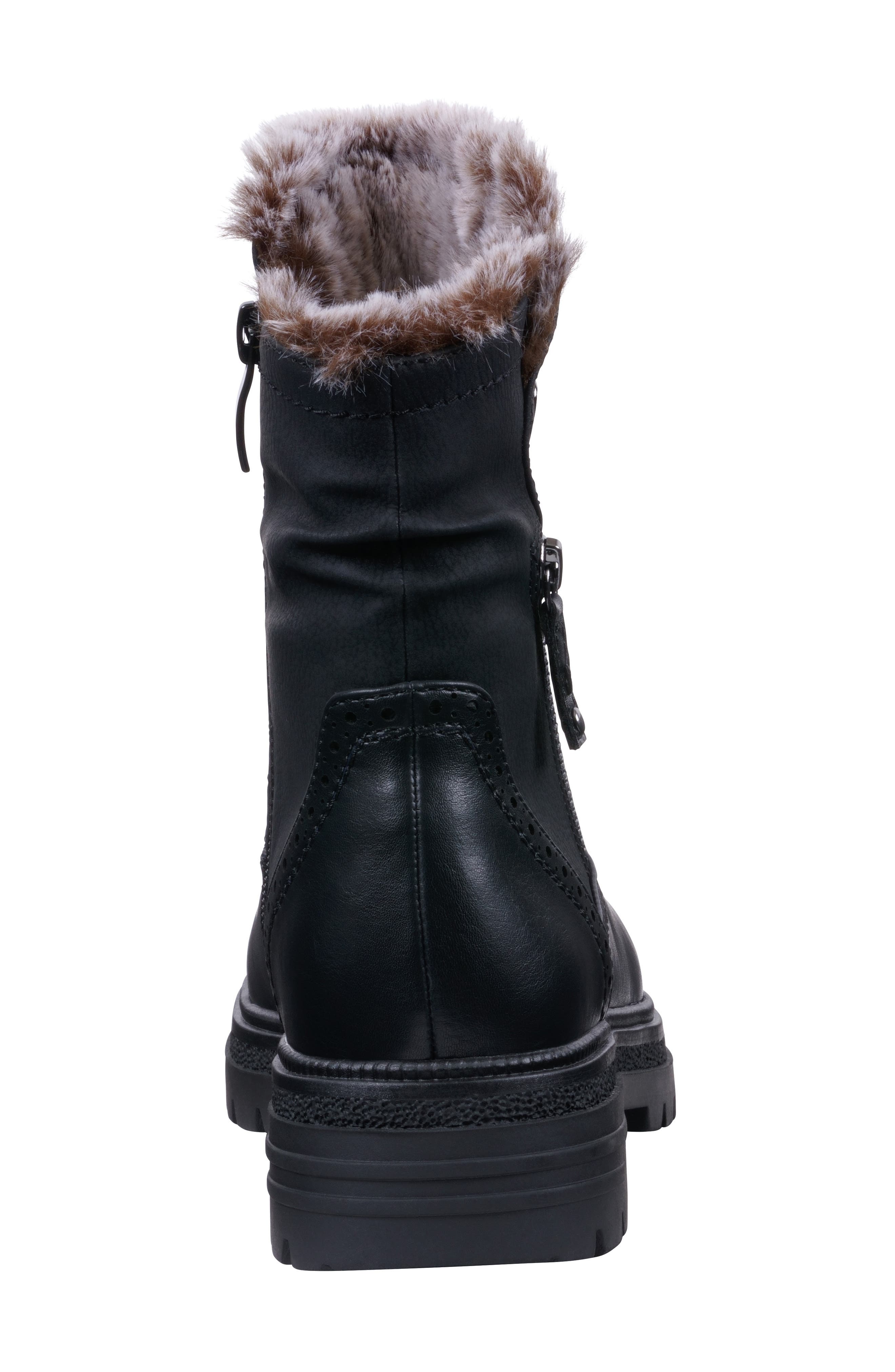 GC SHOES Martin Faux Fur Lined Bootie, Alternate, color, 