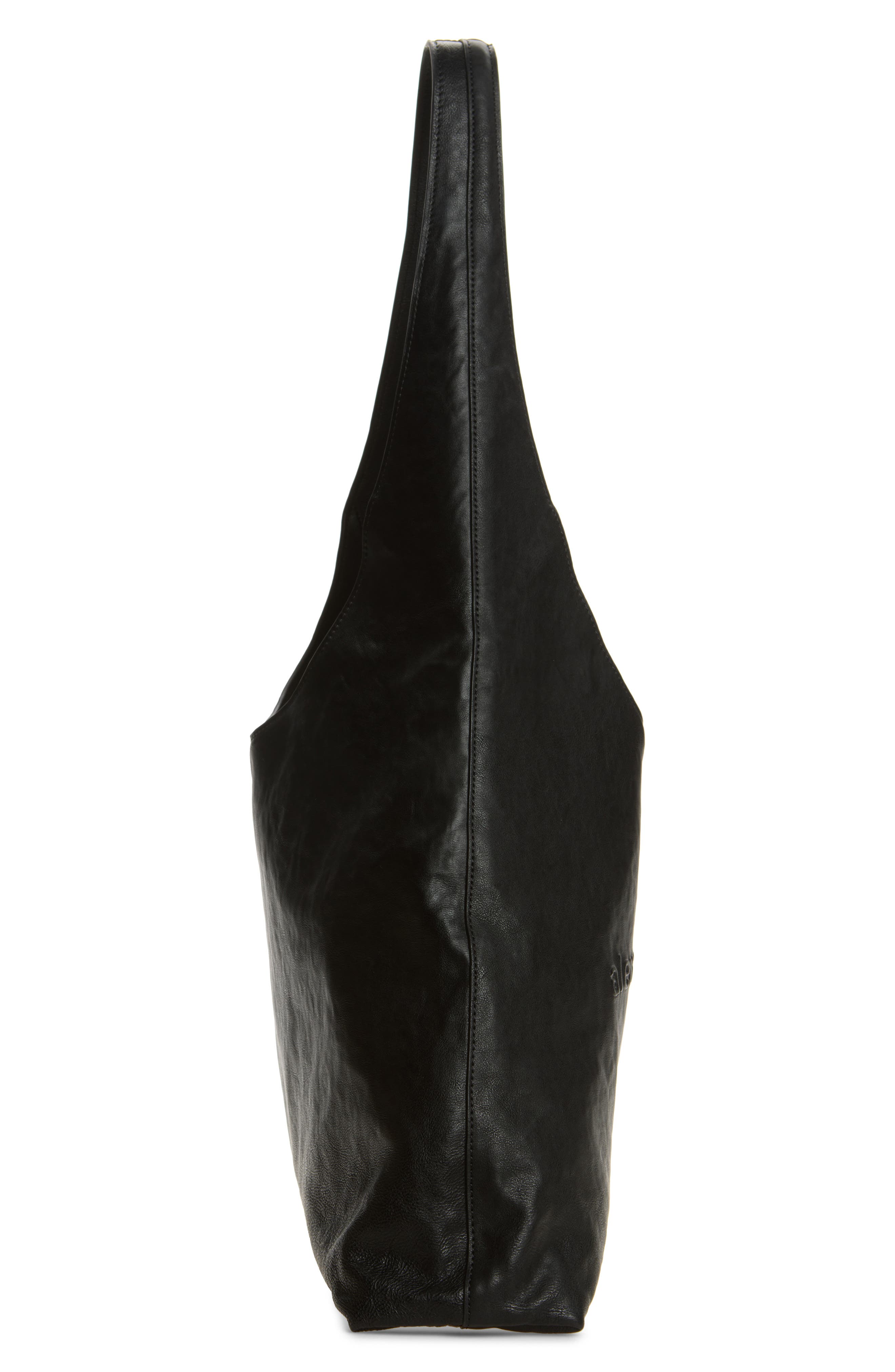 Large Pike Leather Hobo Bag, Alternate, color, BLACK