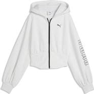 PUMA Street Glam Stud Detail Zip Front Hoodie