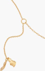 YOJ Lasa Lariat Mix Chain Necklace in Gold