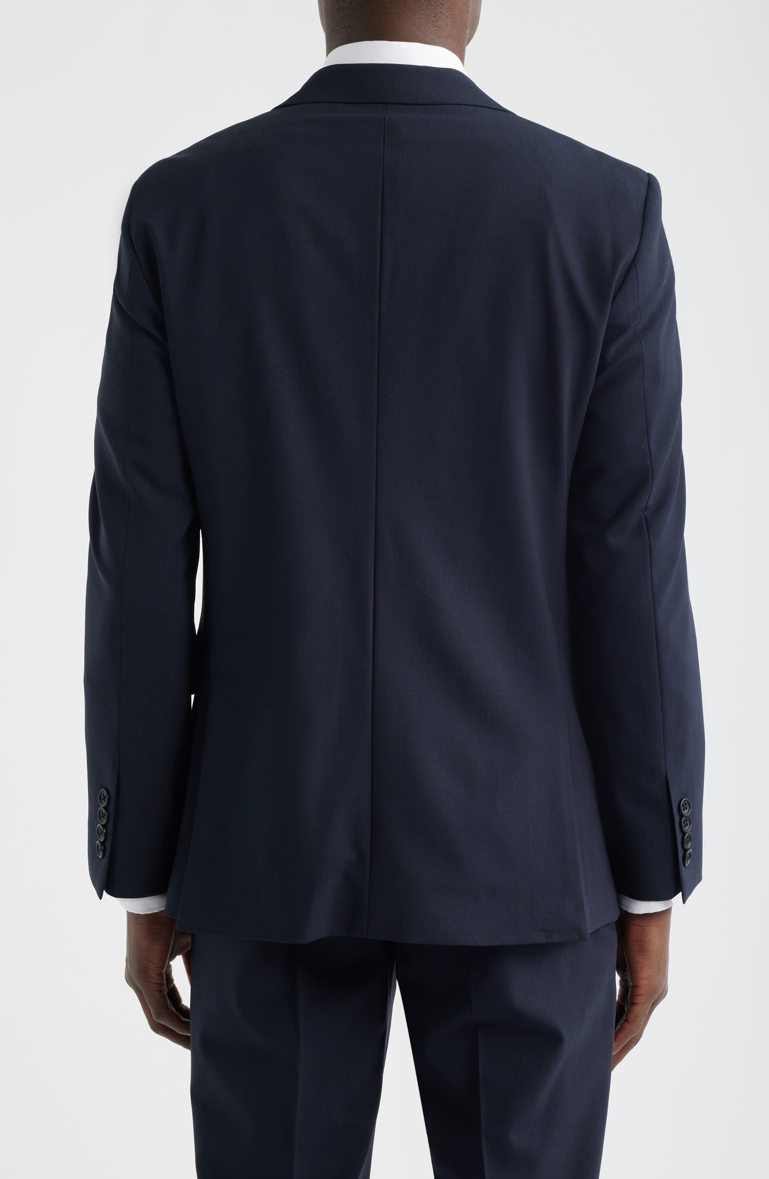 Henrik Trim Fit Solid Stretch Wool Suit Jacket - image 2
