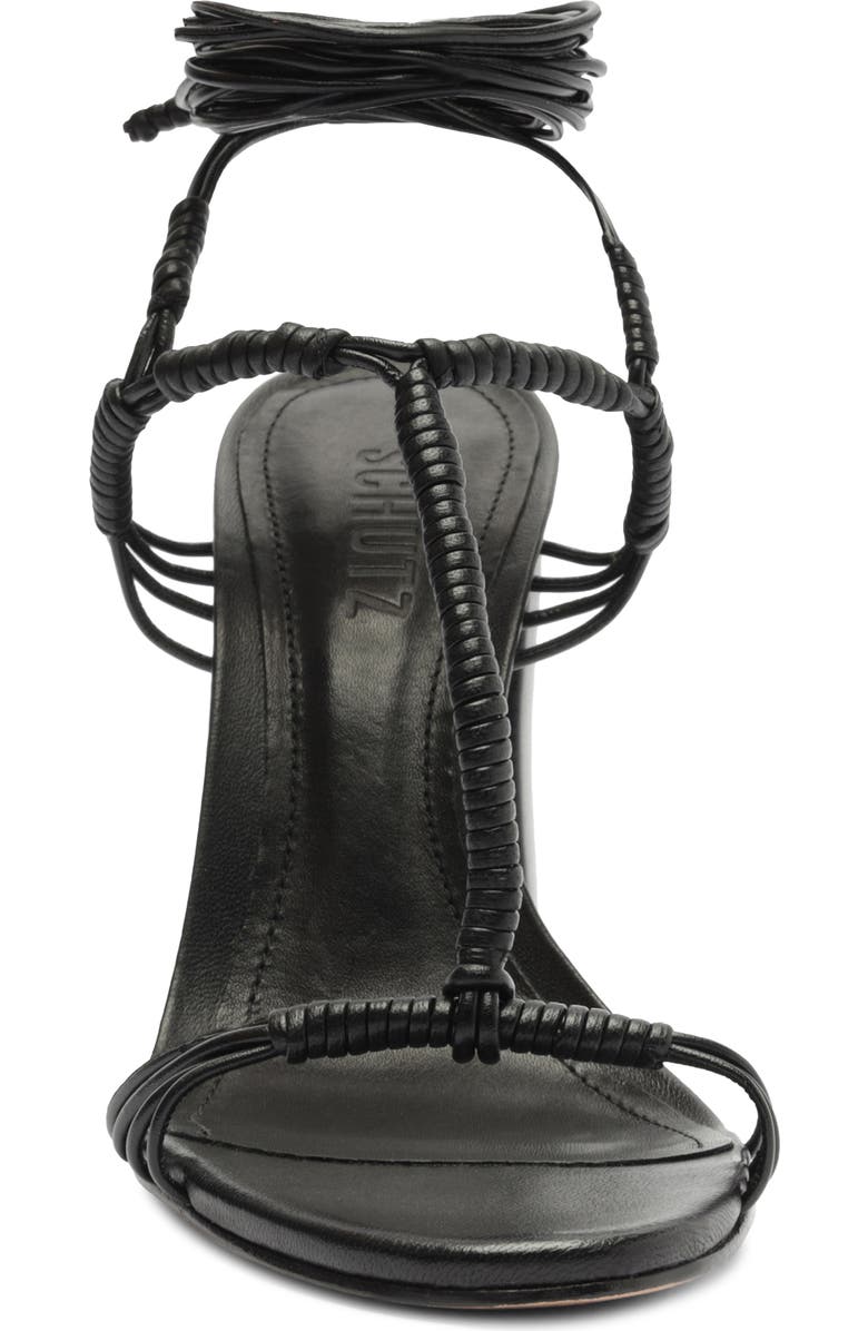 Schutz Amunet Ankle Wrap Block Heel Sandal, Alternate, color,