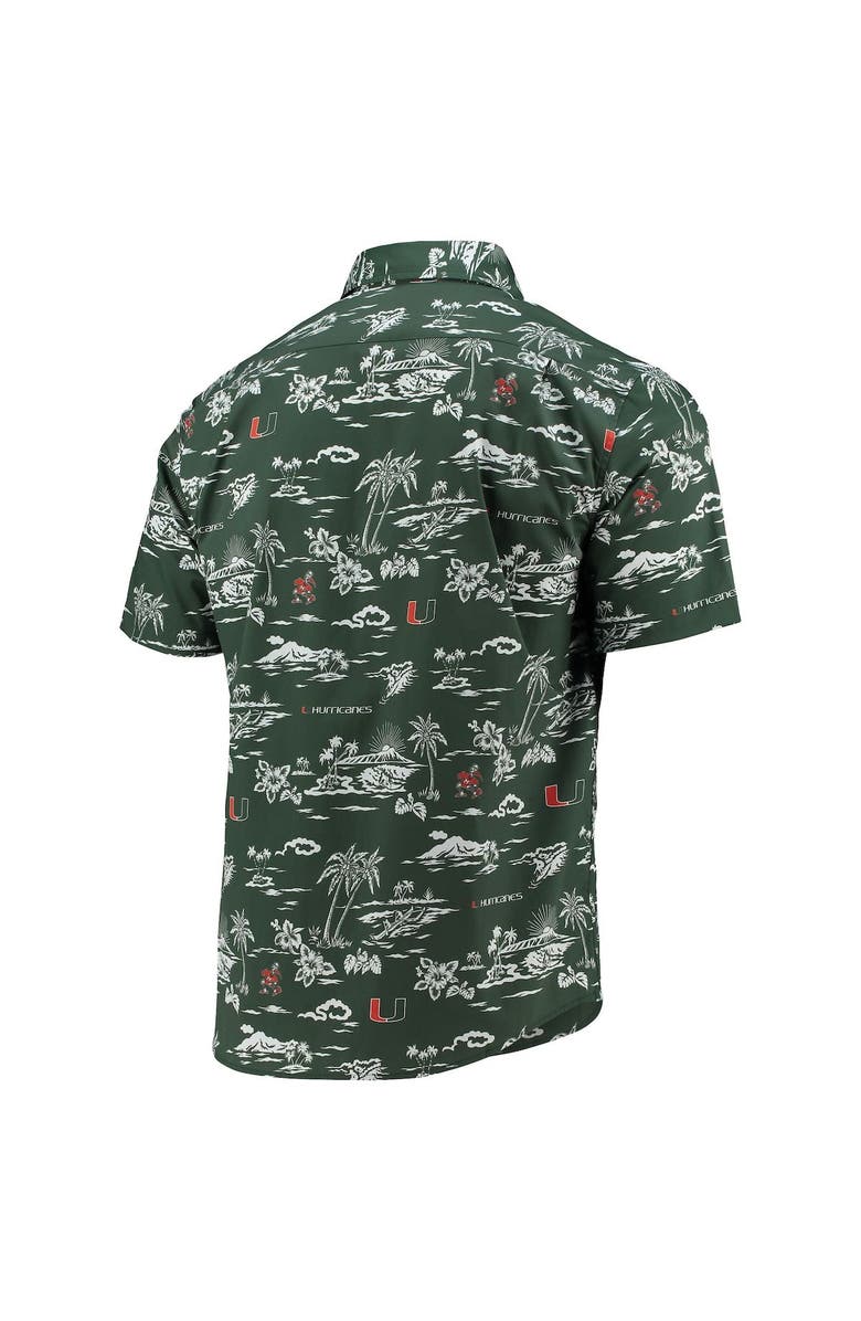 Reyn Spooner Men's Reyn Spooner Green Miami Hurricanes Classic Button-Down Shirt, Alternate, color, 