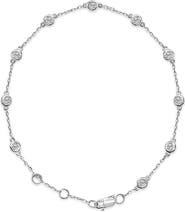 Haus of Brilliance 14K Gold 1/2 Cttw Bezel Set Lab Grown Diamond Station Bracelet