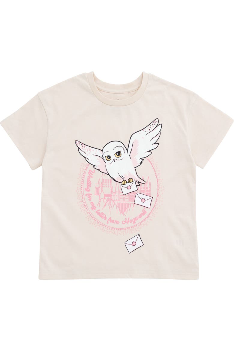 Hedwig 2-Piece T-Shirt and Bike Shorts Set, Alternate, color, Hedwig Beige Pink