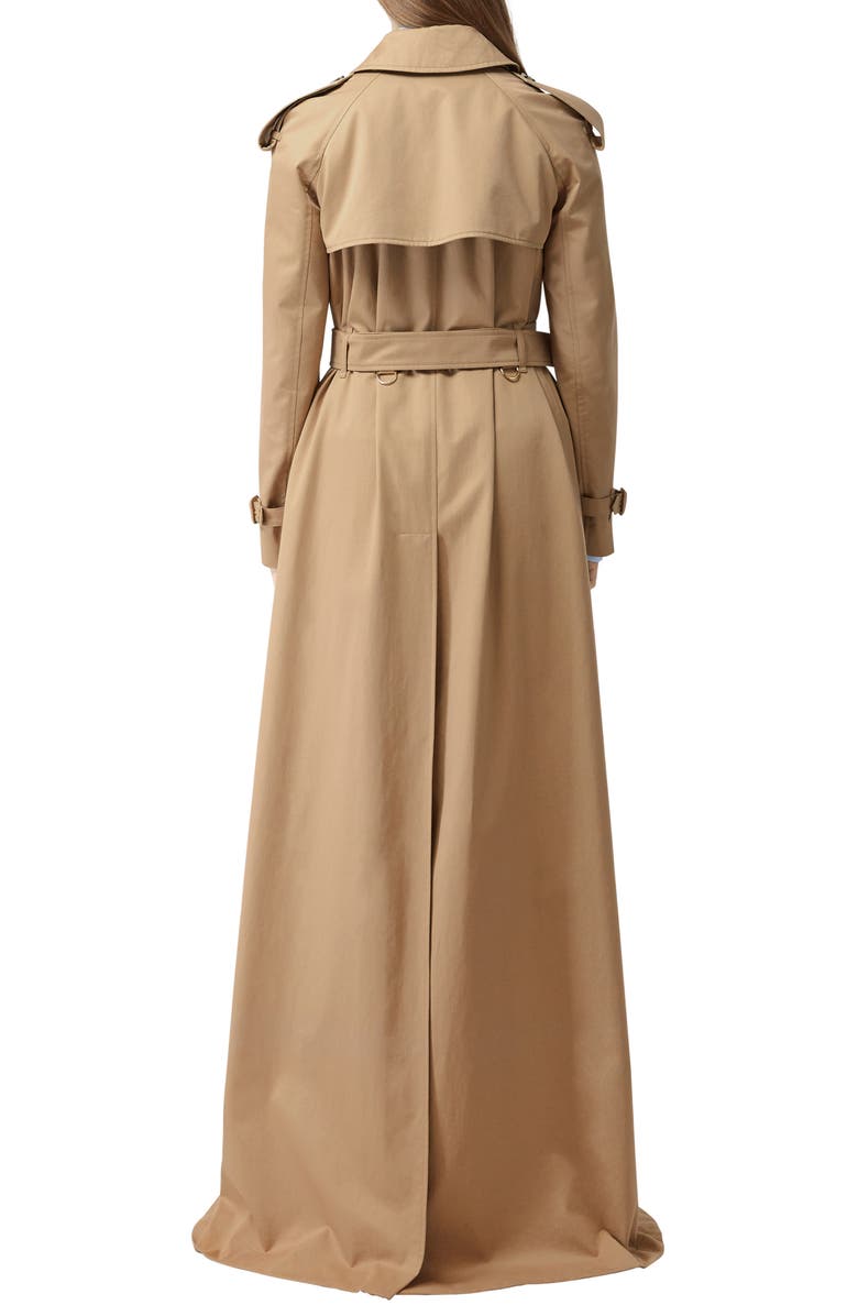 Burberry Check Lined Maxi Trench Coat, Alternate, color, 