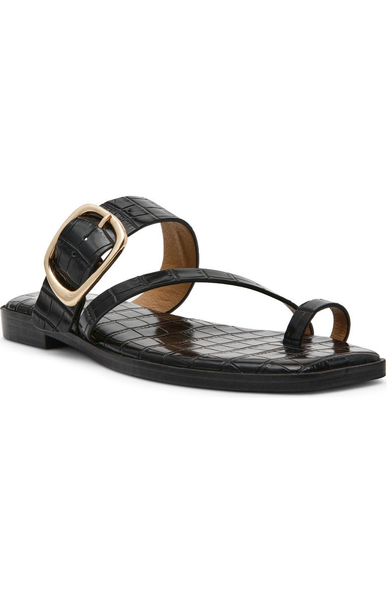 DV by Dolce Vita Makai Toe Loop Buckle Sandal, Main, color, Black