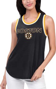 G-III 4HER BY CARL BANKS Women's G-III 4Her by Carl Banks Black Boston Bruins Strategy Tank Top
