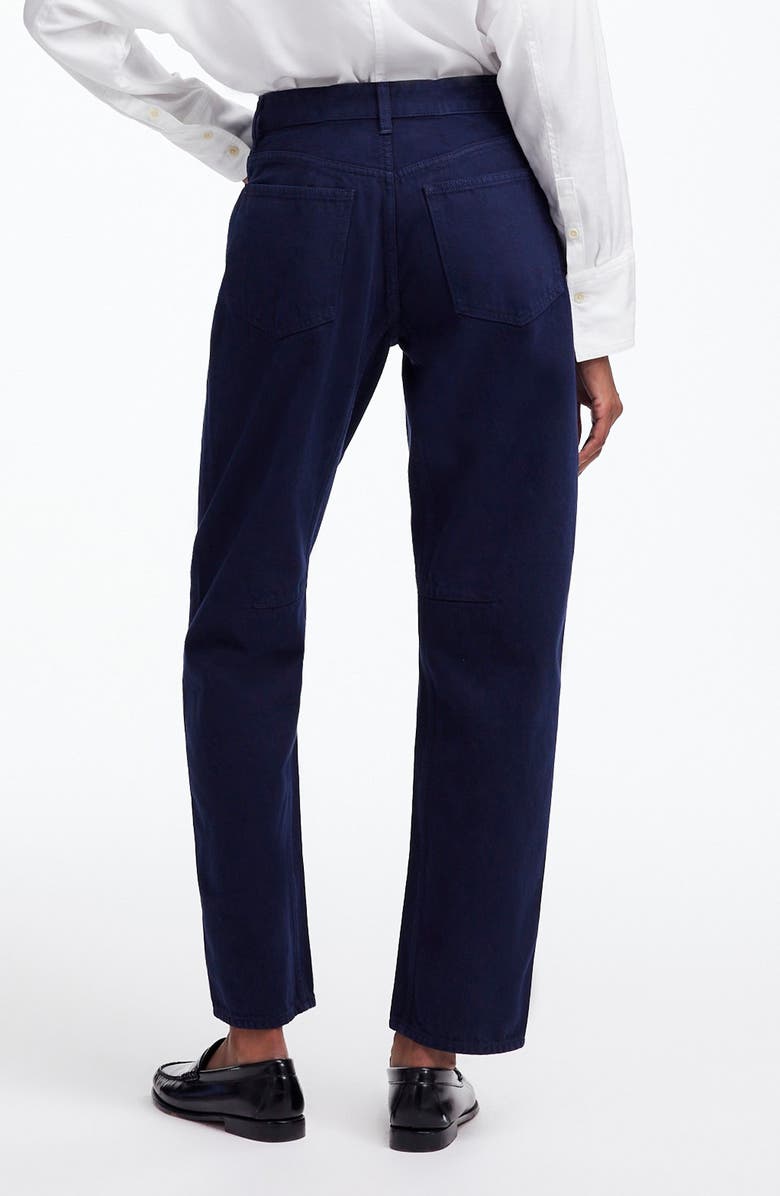 Madewell The Darted Barrel-Leg Jean, Alternate, color, Juniper Berry