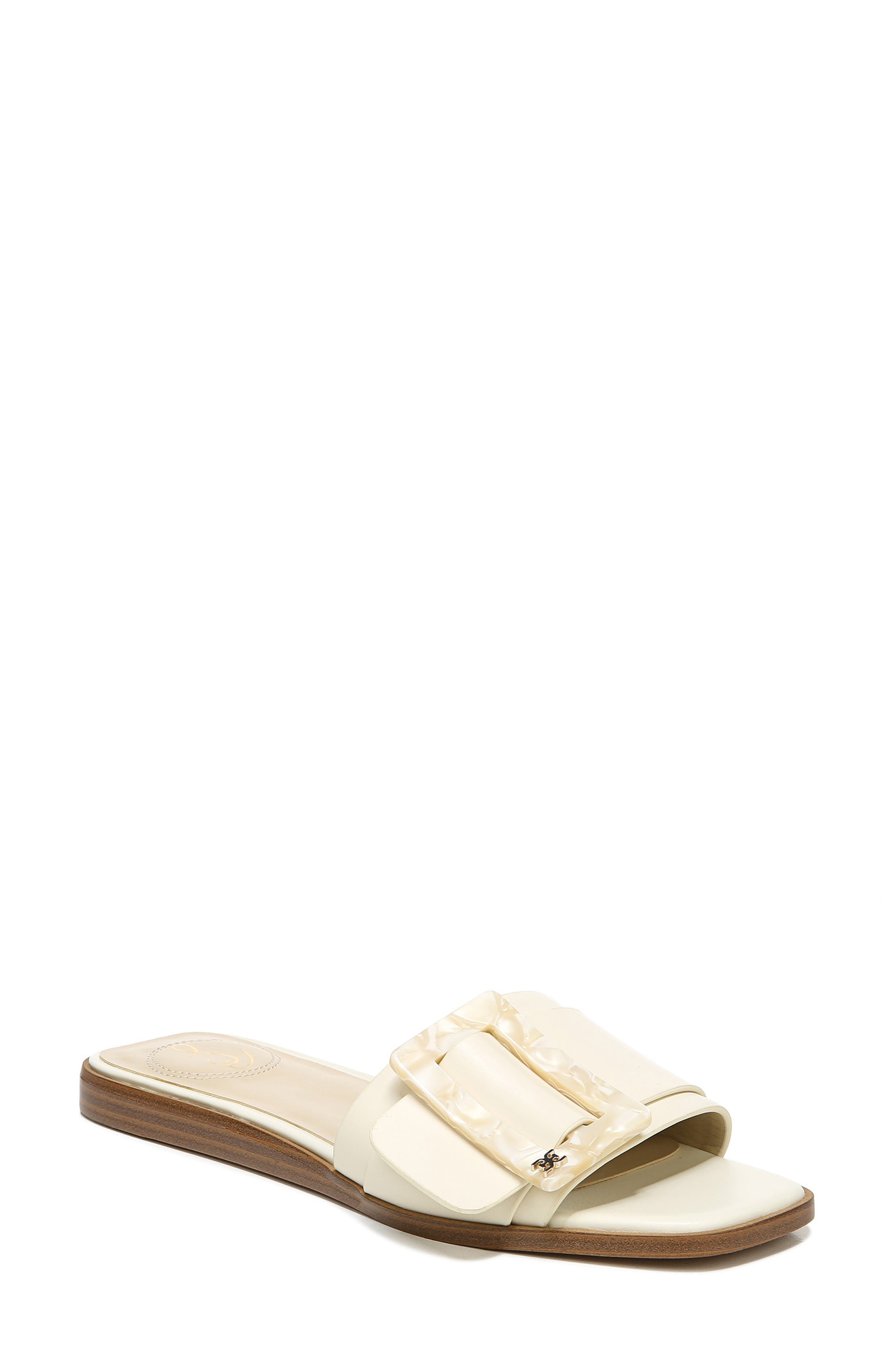 Inez Slide Sandal, Main, color, MODERN IVORY LEATHER