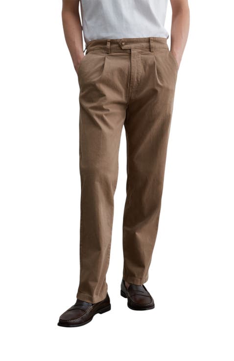 Relaxed Pleated Chino Pants