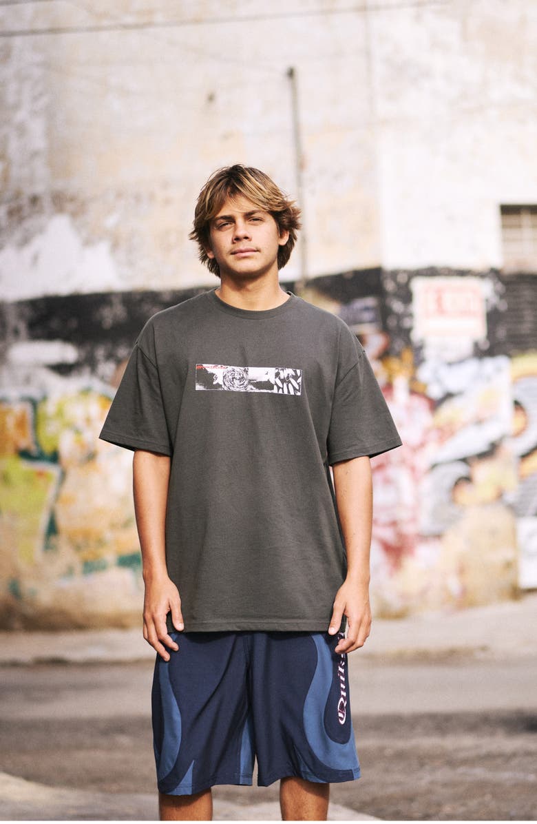 Quiksilver Vortex Cotton Graphic T-Shirt, Alternate, color, Phantom