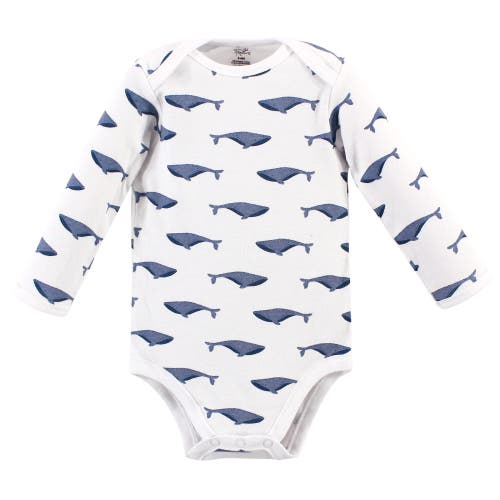 Touched By Nature Organic Cotton Long-sleeve Bodysuits In Multi