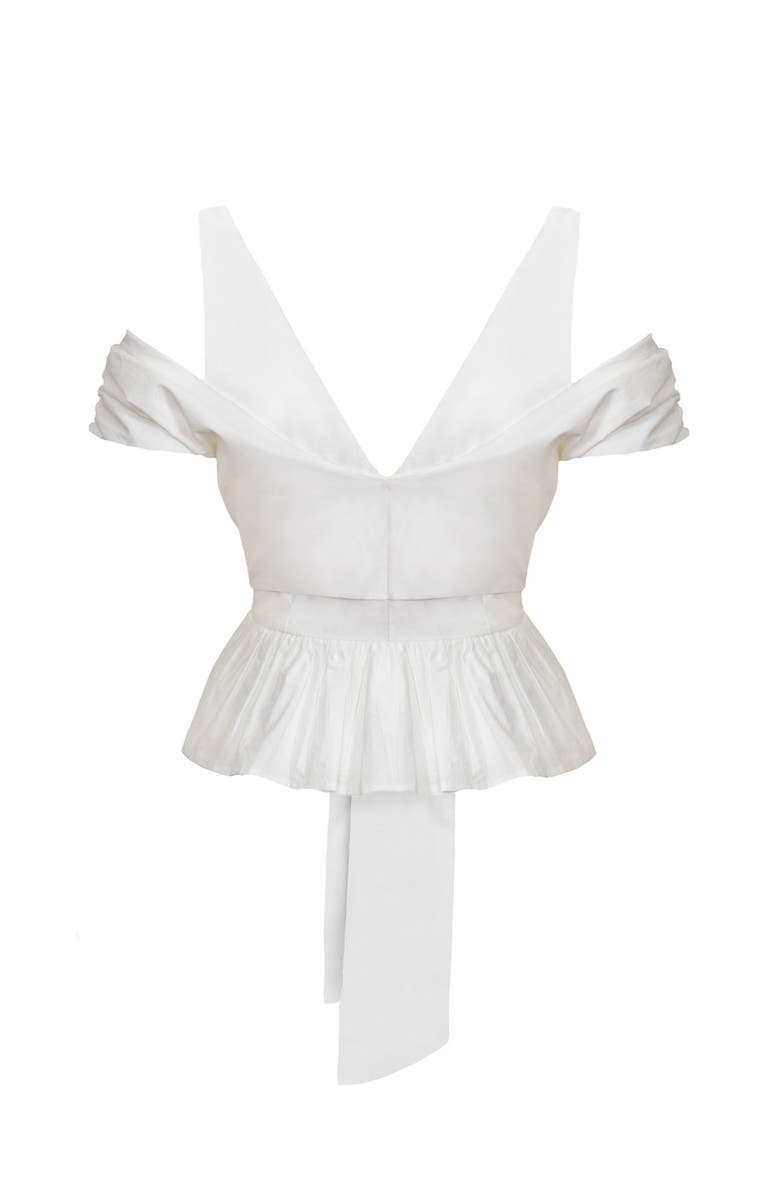 Haveli Usha Peplum Top, Alternate, color, White