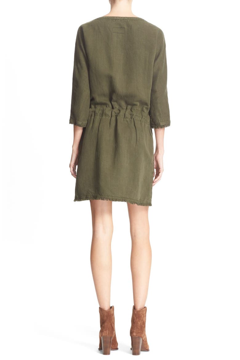 'The Cinched' Shift Dress, Alternate, color, DARK OLIVE