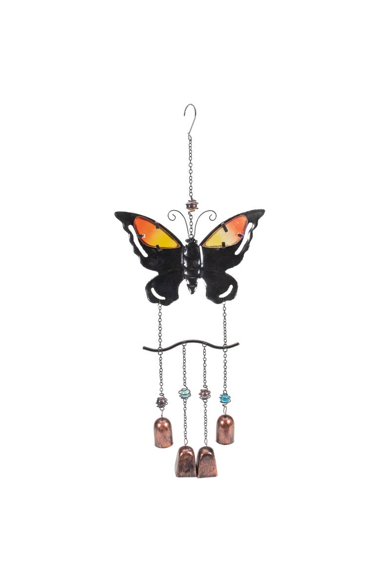 Northlight 24" Purple and Bronze Butterfly Outdoor Garden Windchime, Alternate, color, Purple