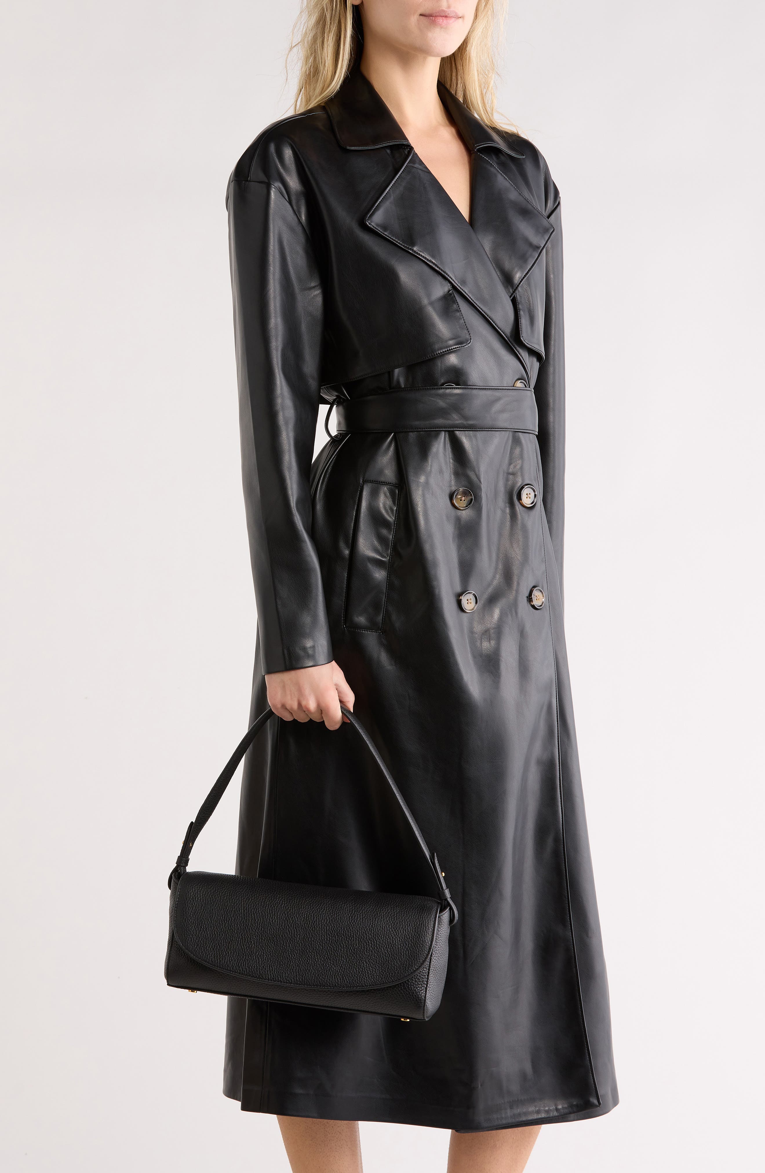 Vince Smyrna Flap Shoulder Bag, Alternate, color, Black