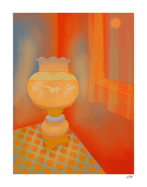 Horse Lamp Print