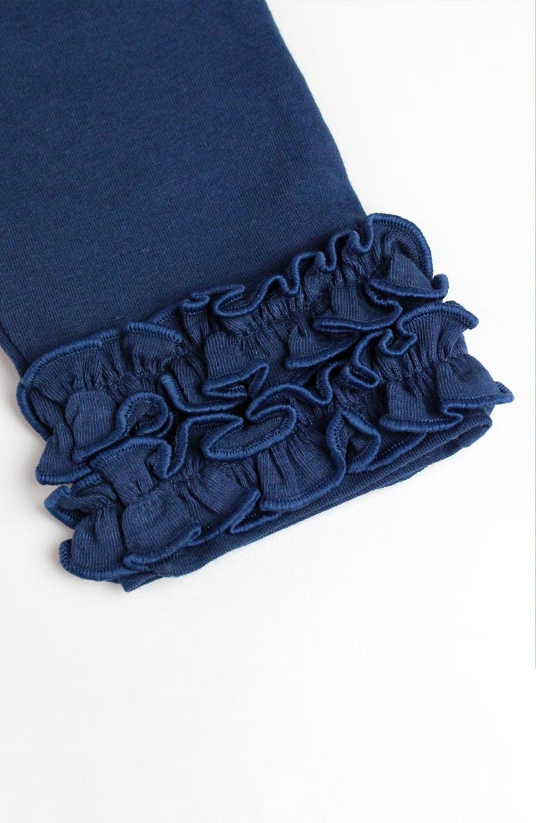 RuffleButts Plaid Cotton Dress & Leggings Set, Alternate, color, Orange Multi