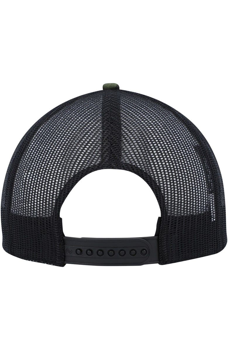 '47 Men's '47 Camo/Black Toronto Raptors Trucker Snapback Hat, Alternate, color,