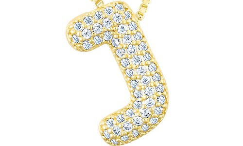 Adornia Pavé Bubble Initial Pendant Necklace In Gold-j