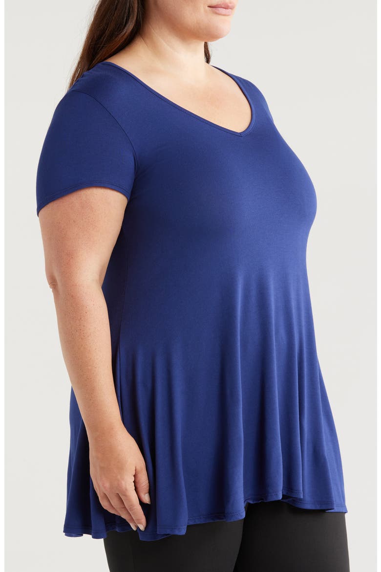 V-Neck Jersey Swing Top, Alternate, color, NAVY