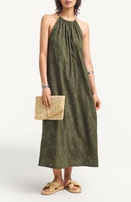 Vitamin A® Alora Embroidered Organic Cotton Cover-Up Maxi Dress