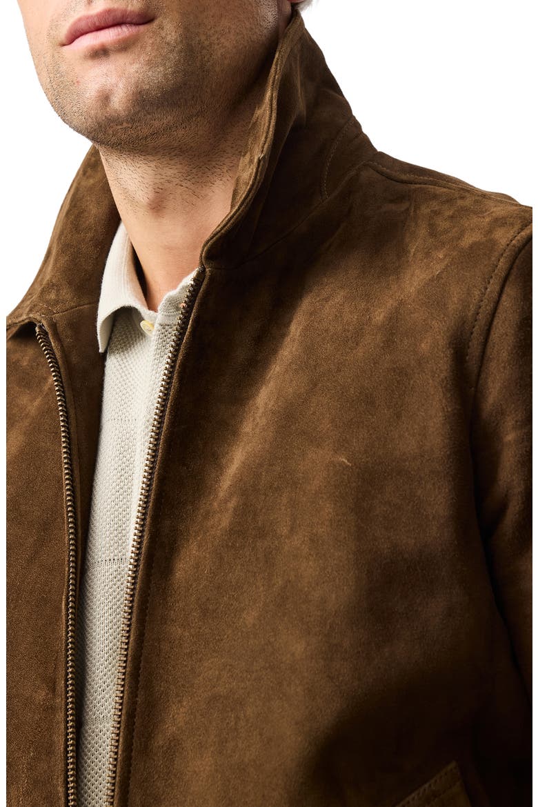 Miro Bay Suede Jacket, Alternate, color, WALNUT