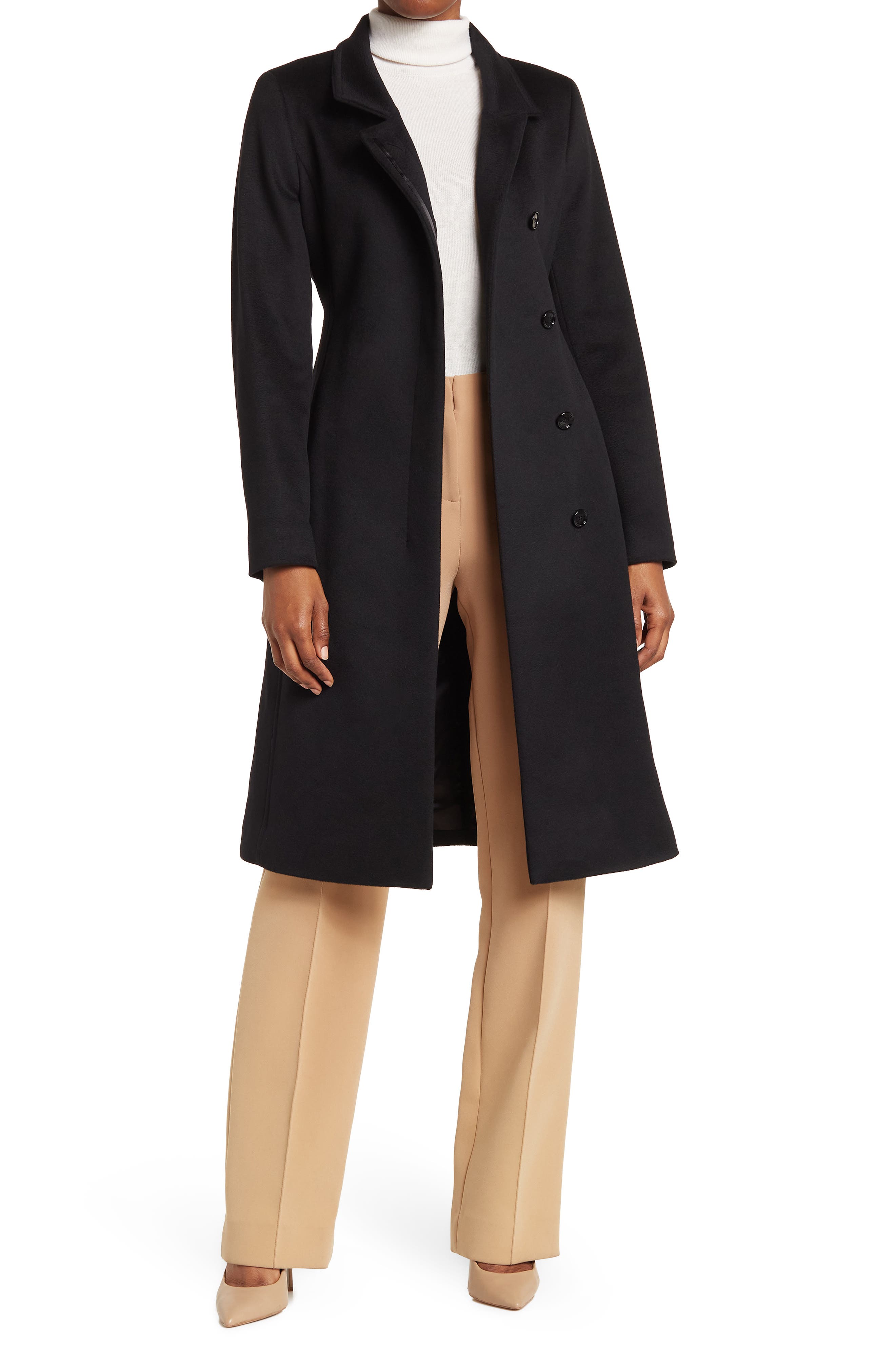 HUGO BOSS Cetiva Belted Wool Coat