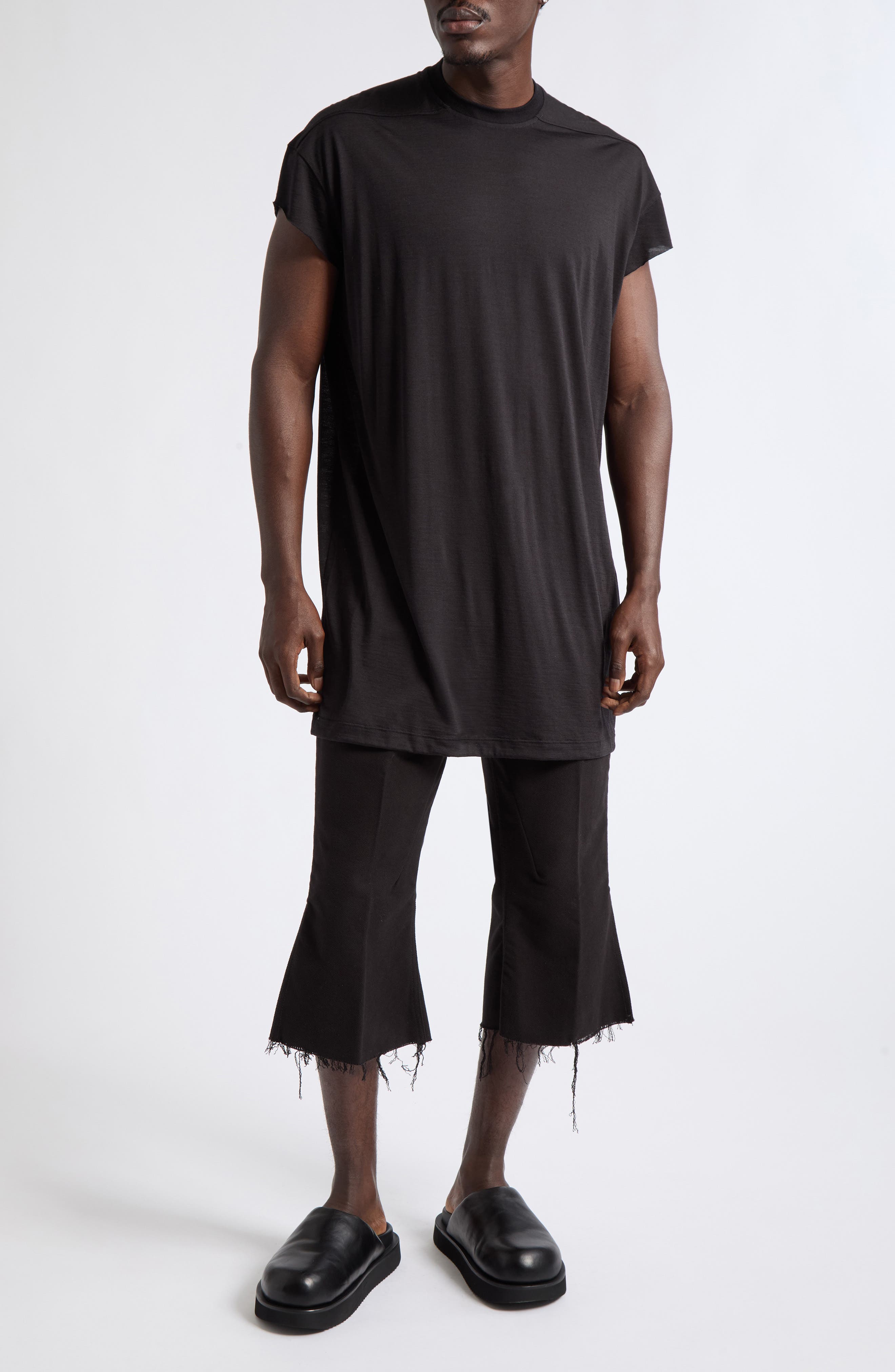 Rick Owens Jumbo Wool & Silk T-Shirt (Men) | Nordstrom