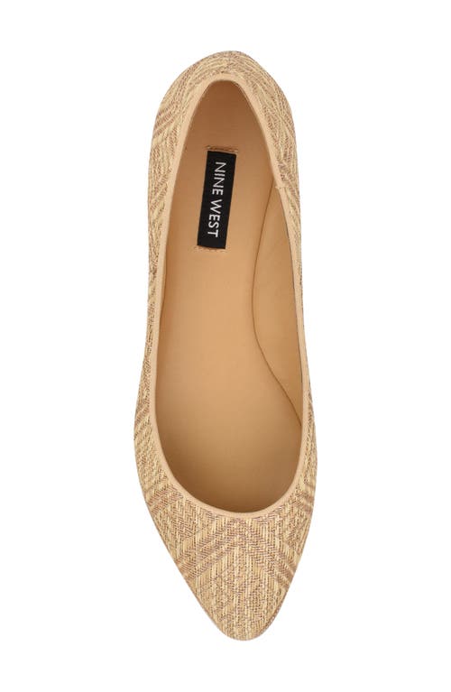 Shop Nine West Speakup Flat In Light Natural