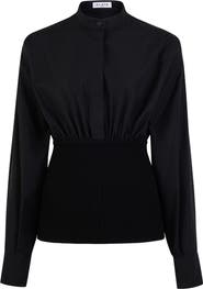 Alaïa Cinched Cotton Poplin Shirt