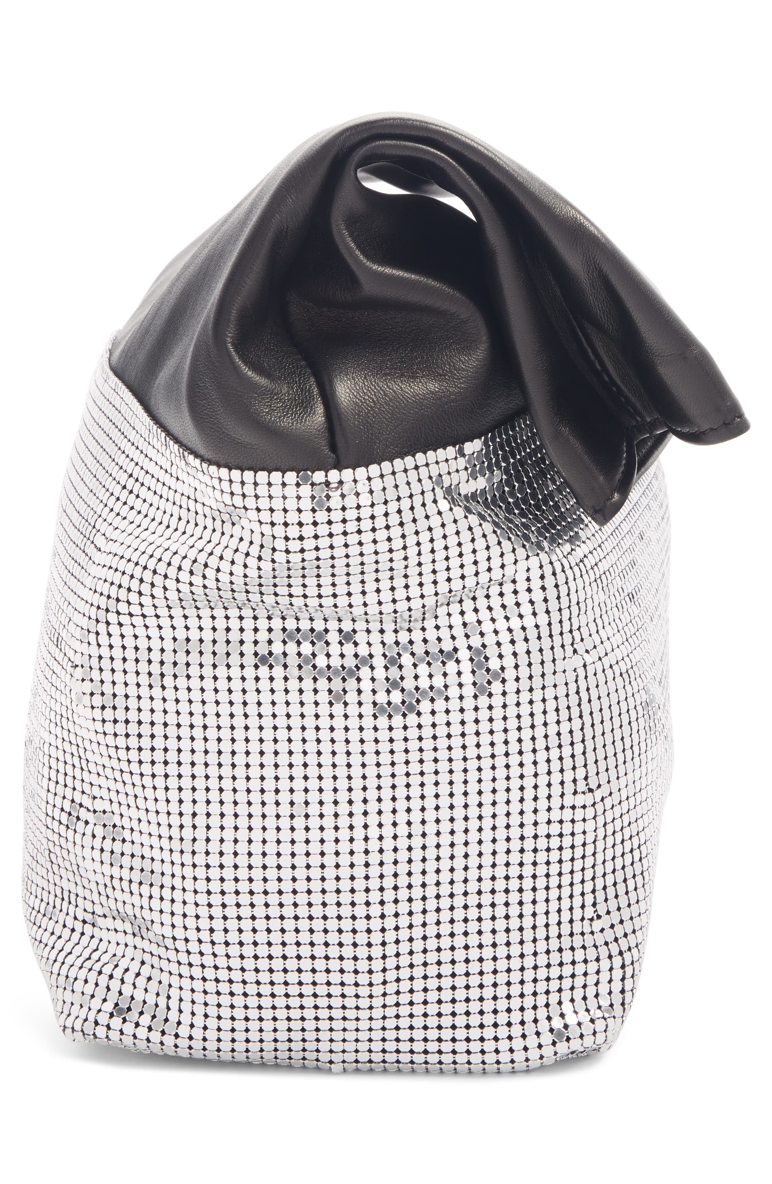 Rabanne paco rabanne Mesh Foldover Clutch, Alternate, color, 